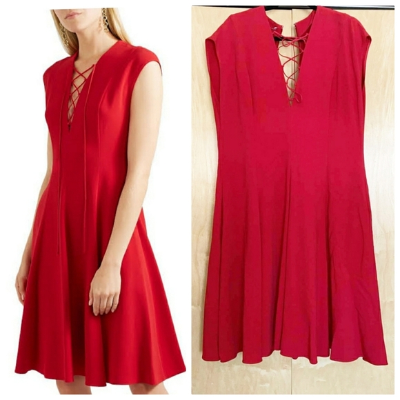 Stella Mc Cartney Paula Lace up Pleated Stretch Cr